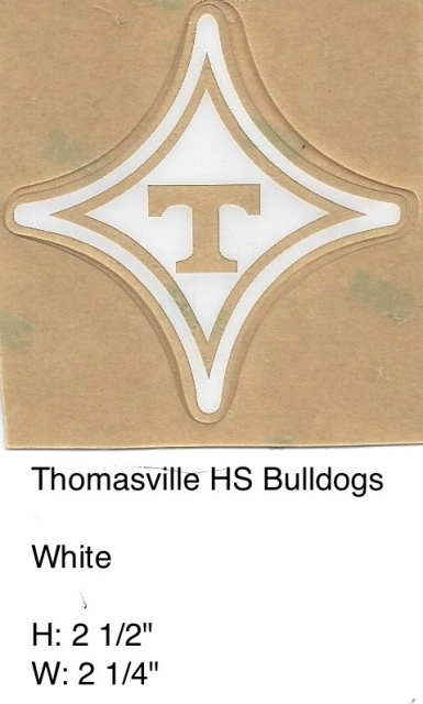 Thomasville Bulldogs HS (GA) white Diamond clear T